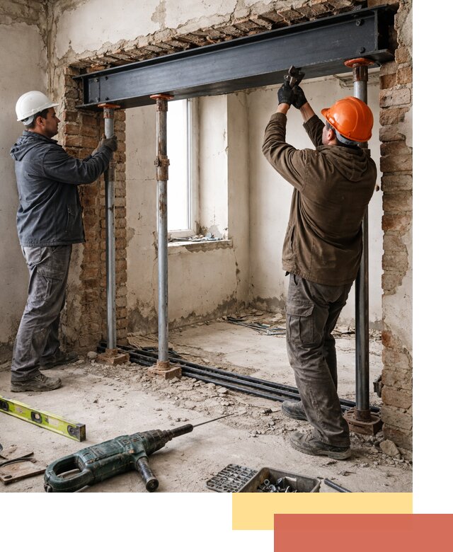 Усиление проема в стене в Людиново для расширения и безопасности