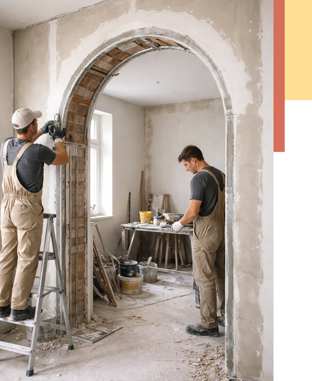 Устройство арочного проема в Людиново от 9669 руб. под ключ — быстро и недорого | ОТДЕЛОЧНИК-Люд