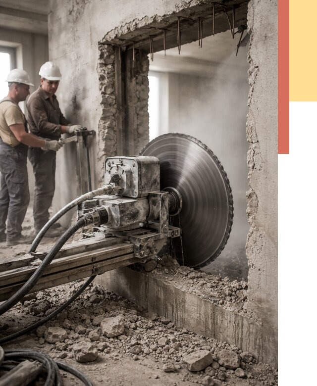 Алмазная резка проемов в Людиново от 4580 руб. быстро и недорого | ОТДЕЛОЧНИК-Люд