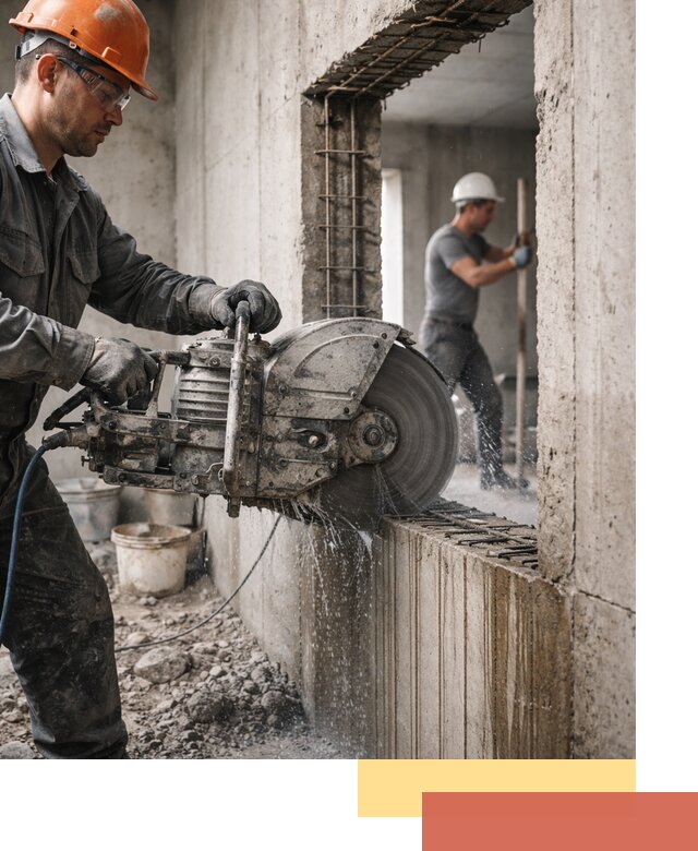 Алмазная резка проемов в Людиново быстро и точно