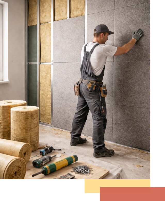 Профессиональная шумоизоляция стен в Людиново для квартиры и офиса