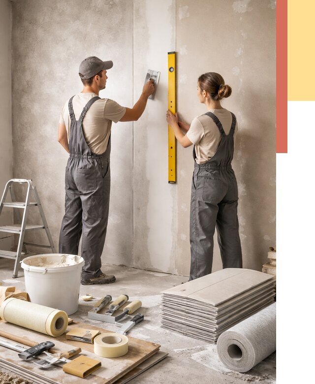 Отделка стен в Людиново от 1527 руб/м² — недорого, быстро, под ключ | ОТДЕЛОЧНИК-Люд