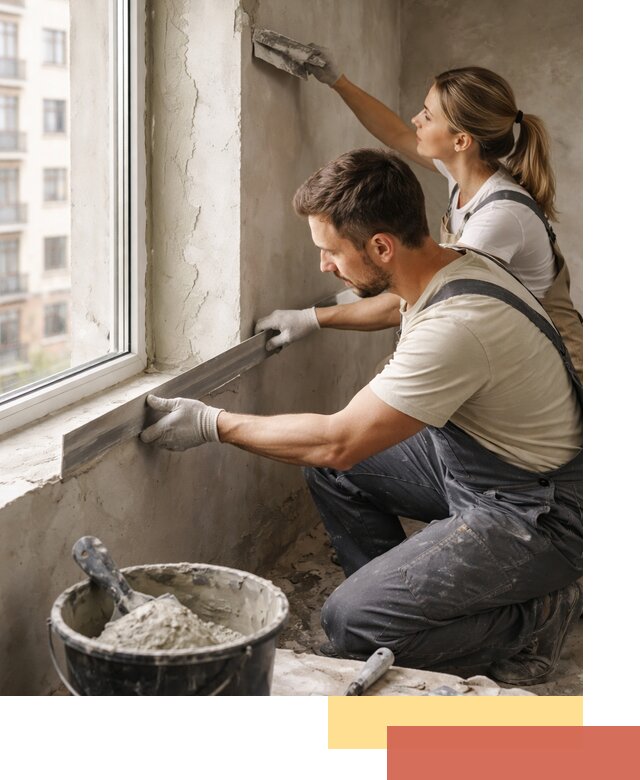 Штукатурка откосов дверей и окон профессионально в Людиново