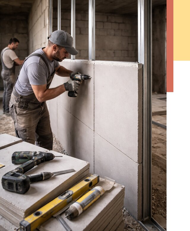 Кладка влагостойких перегородок ПГП в Людиново от 1221 руб. под ключ | ОТДЕЛОЧНИК-Люд