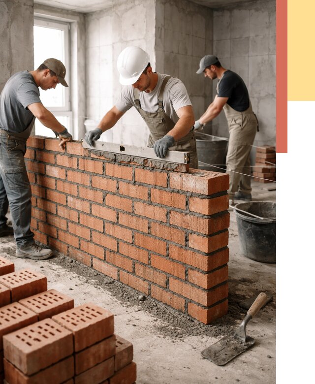 Кладка перегородок из кирпича в Людиново от 3562 руб. за м² | ОТДЕЛОЧНИК-Люд