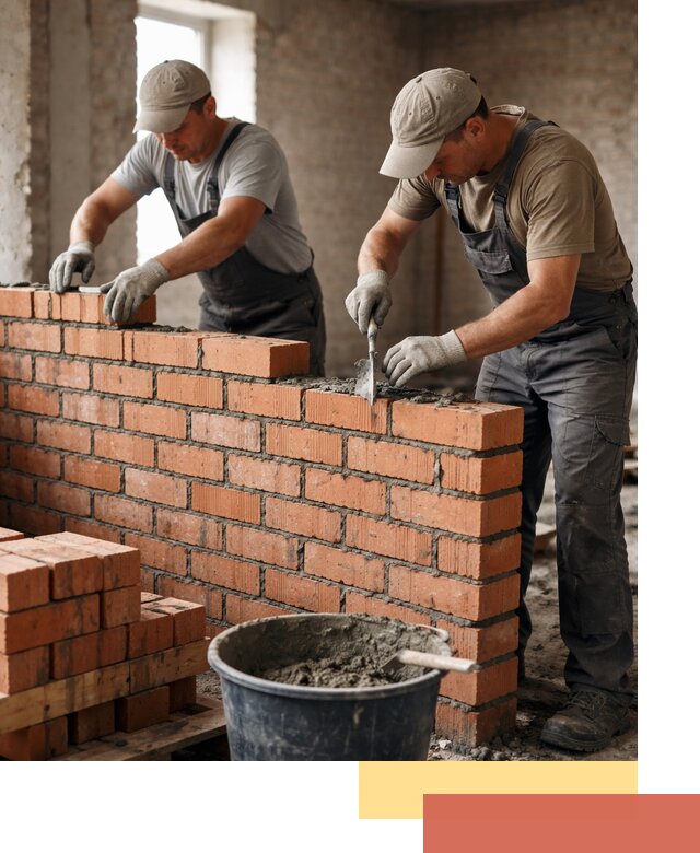 Кладка кирпичных перегородок под ключ в Людиново