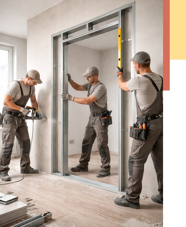 Устройство дверного проема в перегородке в Людиново от 4580 руб. под ключ | ОТДЕЛОЧНИК-Люд