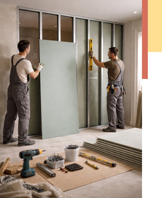 Перегородка из влагостойкого гипсокартона в Людиново от 4885 руб. — монтаж под ключ | ОТДЕЛОЧНИК-Люд