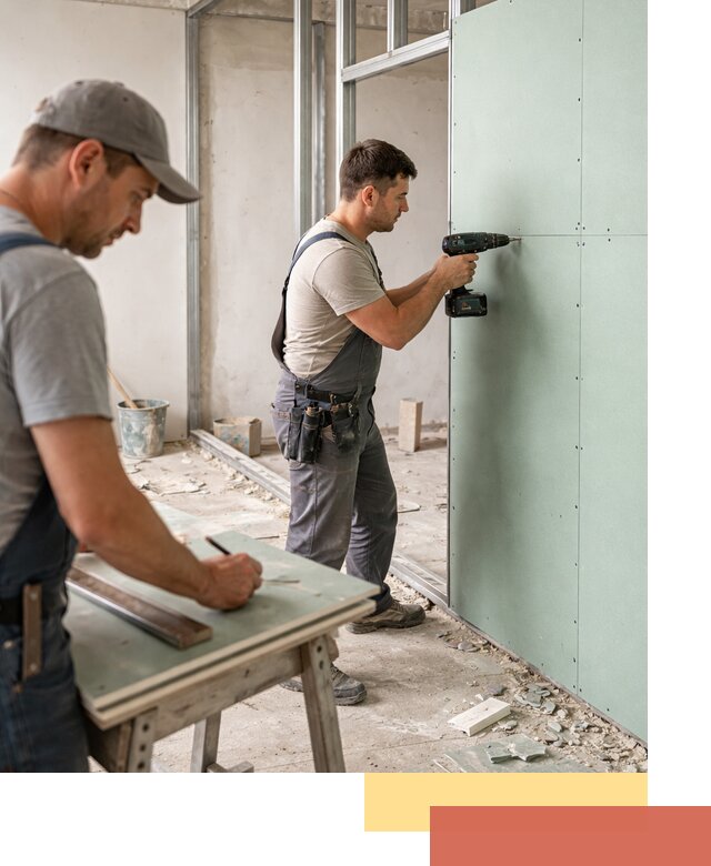 Перегородки из влагостойкого гипсокартона под ключ в Людиново