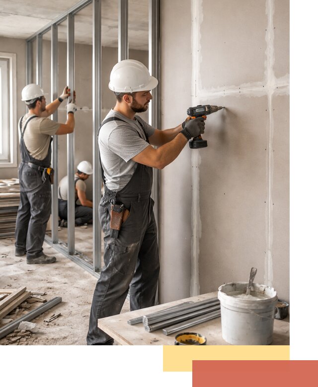 Перегородки из огнестойкого гипсокартона в Людиново под ключ