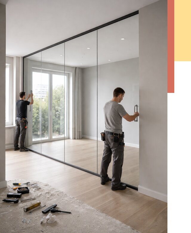 Изготовление стеклянных перегородок в Людиново от 12570 руб. под ключ | ОТДЕЛОЧНИК-Люд