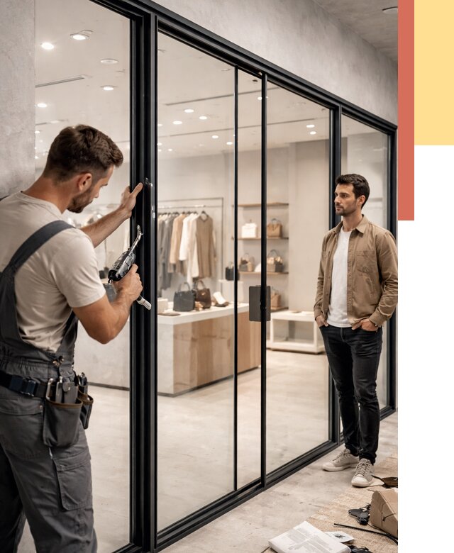 Стеклянные перегородки для магазинов в Людиново от 8346 руб. под ключ | ОТДЕЛОЧНИК-Люд