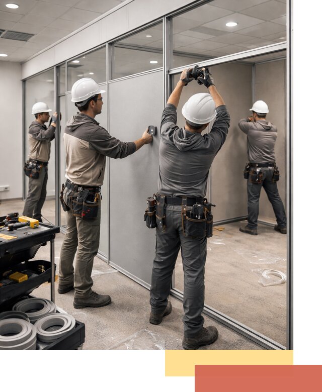 Мобильные офисные перегородки под ключ в Людиново