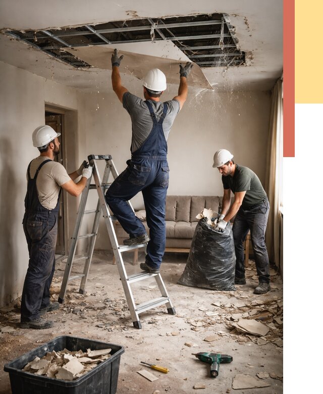 Демонтаж гипсокартонного потолка в Людиново от 427 руб. за м2 — ОТДЕЛОЧНИК-Люд