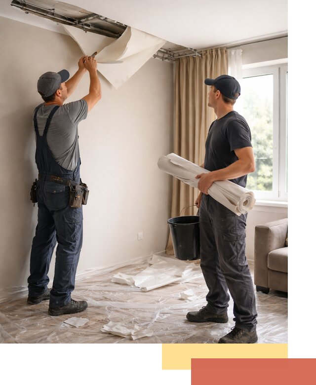 Демонтаж натяжного потолка в Людиново быстро и аккуратно