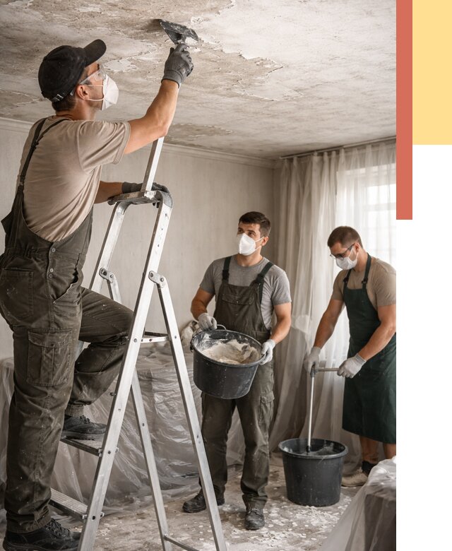 Удаление побелки с потолка в Людиново от 2545 руб. быстро и недорого | ОТДЕЛОЧНИК-Люд