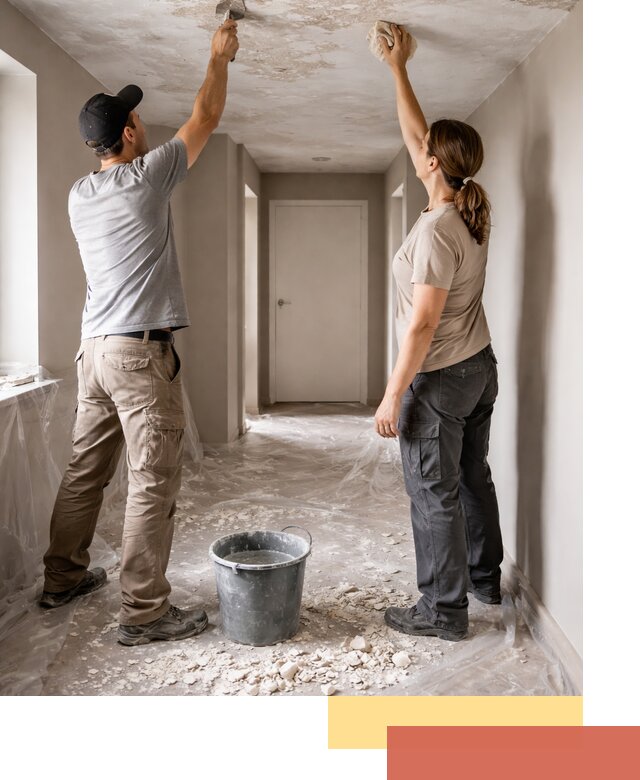 Удаление побелки с потолка в Людиново — быстро и аккуратно