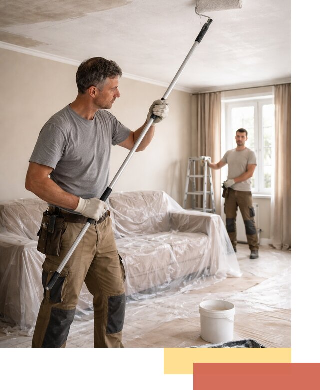 Грунтовка потолка в Людиново — подготовка под покраску и отделку