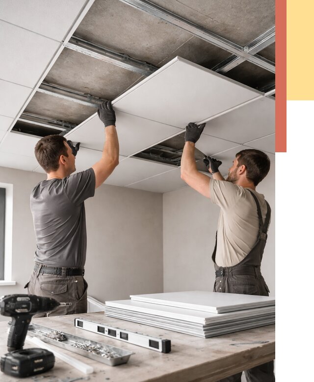 Монтаж кассетного потолка в Людиново от 4580 руб/м2 — установка и сборка | ОТДЕЛОЧНИК-Люд