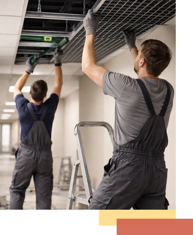 Монтаж потолка Грильято в Людиново: установка под ключ качественно