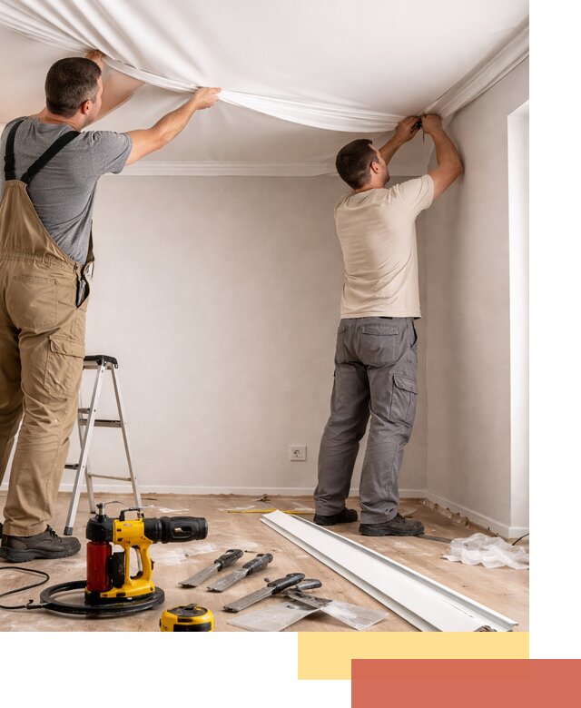 Монтаж ПВХ натяжного потолка в Людиново качественно и быстро