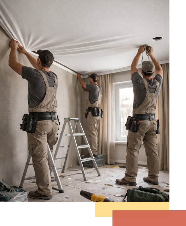 Монтаж матового натяжного потолка в Людиново качественно и быстро