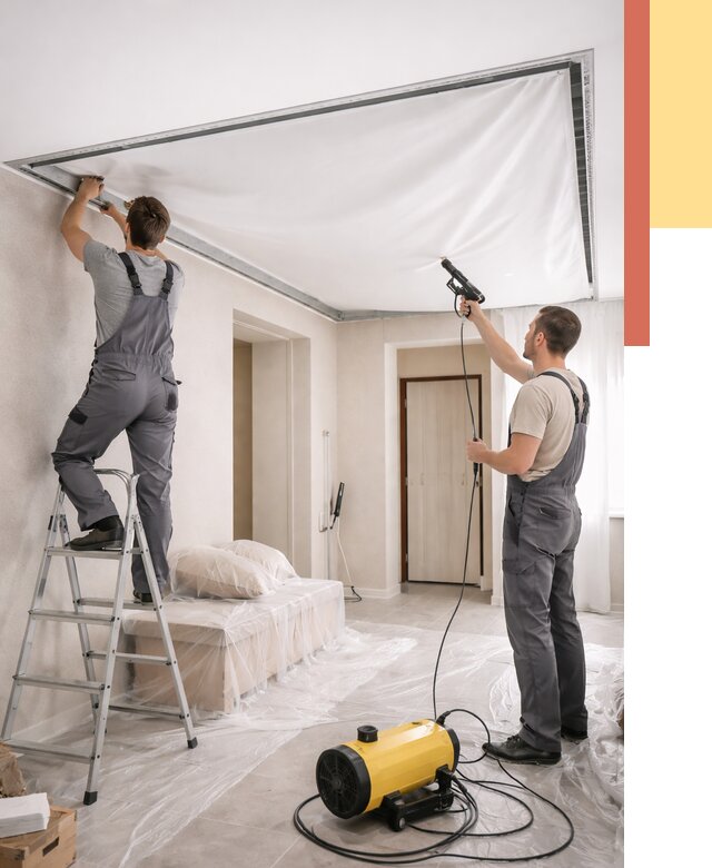 Монтаж натяжного потолка в прихожей в Людиново от 2697 руб. под ключ | ОТДЕЛОЧНИК-Люд