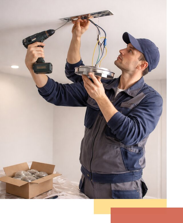 Установка люстры в натяжной потолок в Людиново