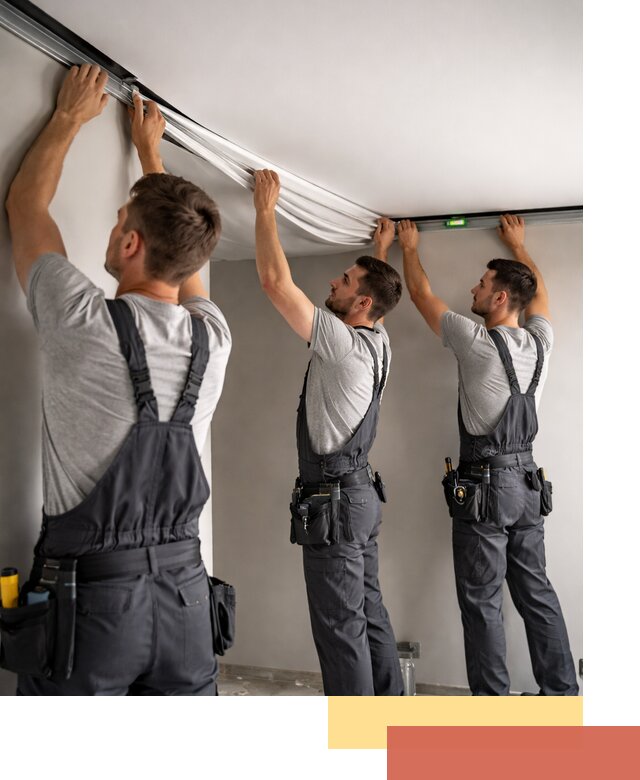 Теневые натяжные потолки в Людиново: монтаж и отделка быстро и качественно