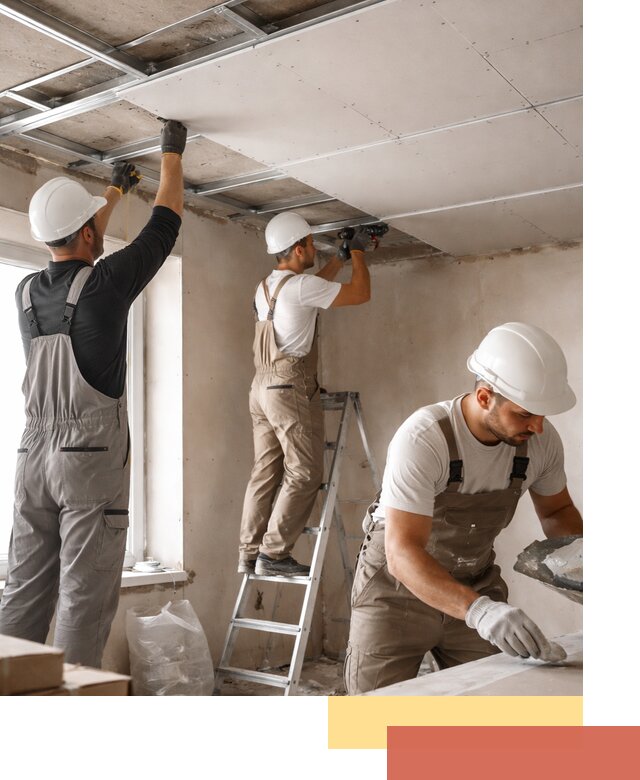 Одноуровневый потолок из гипсокартона в Людиново — монтаж и отделка