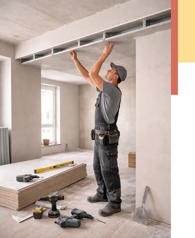 Потолок из гипсокартона с нишей в Людиново от 1272 руб. под ключ | ОТДЕЛОЧНИК-Люд