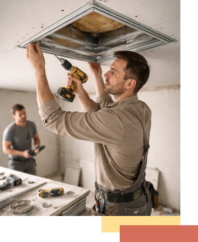 Монтаж люка в потолок из ГКЛ в Людиново