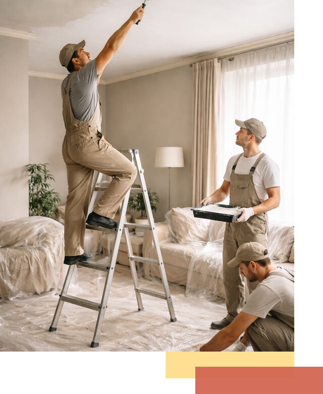 Покраска потолков акриловой краской в Людиново качественно и быстро