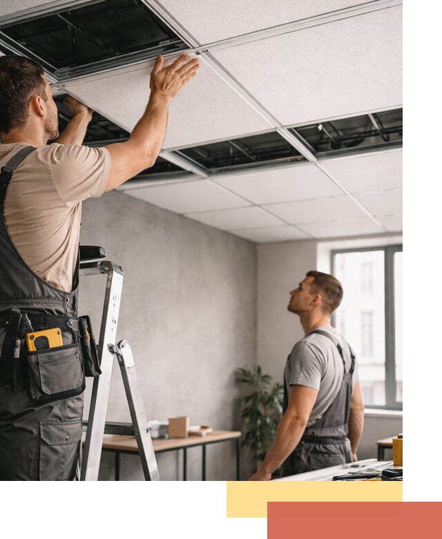 Монтаж потолочной плитки в Людиново качественно и в срок