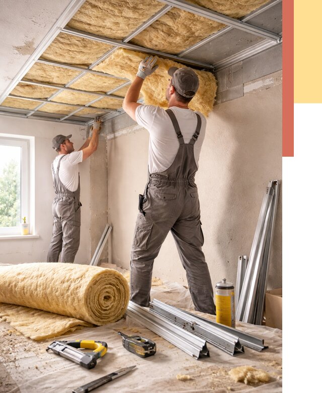 Утепление потолка в Людиново от 7328 руб/м2 — недорого, быстро, под ключ | ОТДЕЛОЧНИК-Люд