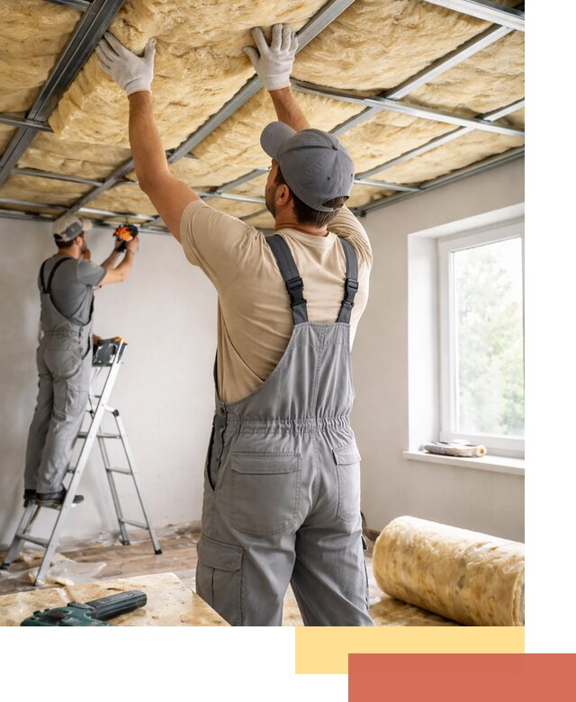 Утепление потолка под ключ в Людиново качественно и быстро