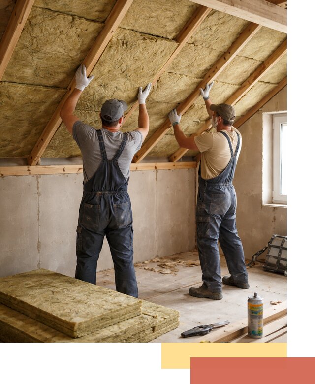 Утепление потолка минеральной ватой в Людиново