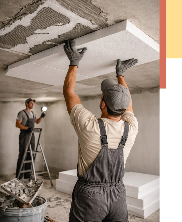 Утепление потолка пенопластом в Людиново от 4580 руб/м2 — недорого и быстро | ОТДЕЛОЧНИК-Люд