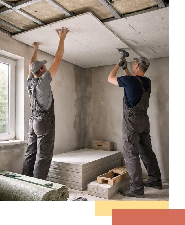 Шумоизоляция потолка панелями ЗИПС в Людиново